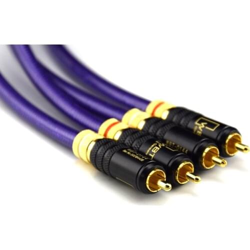 VDH Hifi Silver Plated 2RCA Cable Professional DVD Amplifier Interconnector 2RCA Male to Male Cable