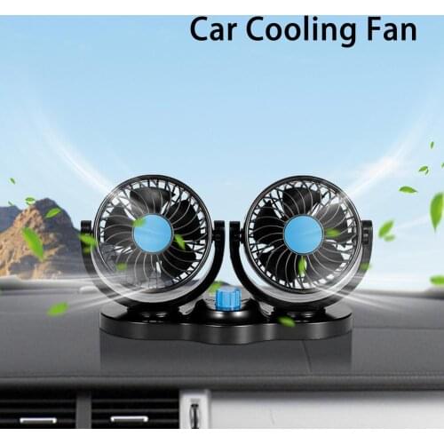 360 Degree Rotating Car Cooling Fan 12V/24V Mini Electric Car Fan Low Noise Summer Car Air Conditioner Car Cooler Ventilador