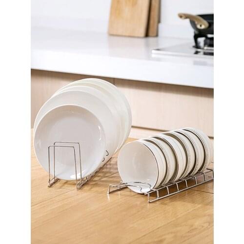 BOUSSAC Iron Home Plate Dishes Drain Rack Kitchen Storage Rack Shelving Daquan Drainage Bowl Pot Cover Shelf
