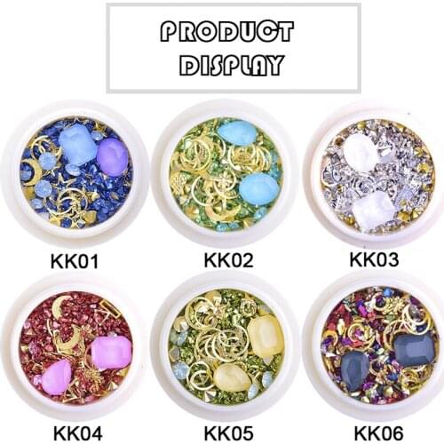 1 Box Shining Nail Jewelry Glass Diamonds Mocha 3D Decorations Nail Rhinestones Mixed Accessories Beauty Art Multi-size