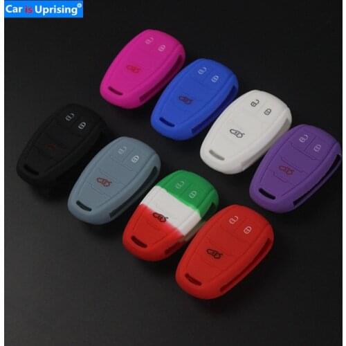 1Pcs Key Case For Car Silicone Key Cover 3 Button For Alfa Romeo Giulia Stelvio 2017 2018 Car Key Cover Car styling accessory