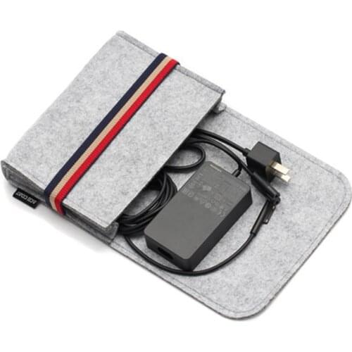 1pc Travel Storage Organization for Power Bank Key Coin Package Mini Felt Pouch Earphone TF Card Cable Digital Storage Bags