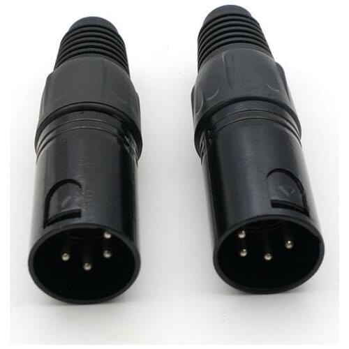 10PCS lot 4-Pin XLR Male Connectors