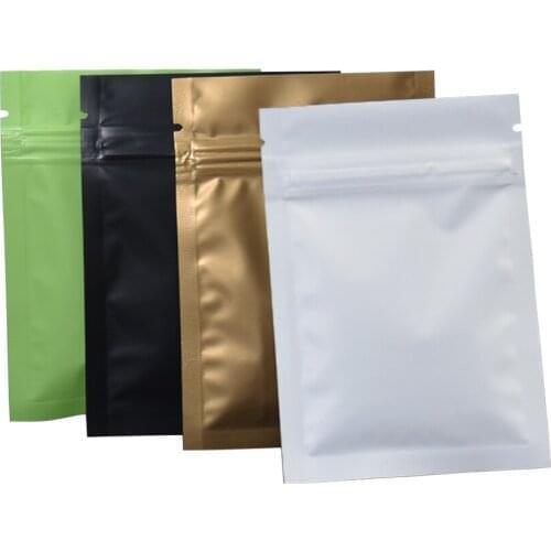 7x10cm DHL Shipping 4 Colors Candy Cookie Baking Aluminium Foil Zip Lock Bag Matte Surface Metallic Packaging Pouch 2000pcs