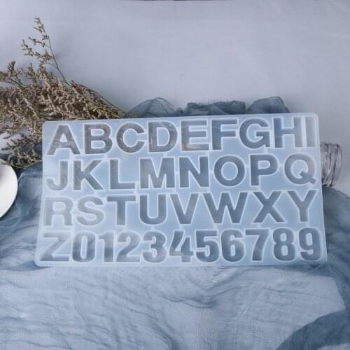 Alphabet Letter Number Decoration Craft Silicone Mold for Earring Pendant Creative Keychain Mold Crystal Epoxy Resin Mold