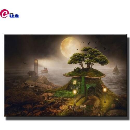 Diamond Painting Abstract Landscape Movie Scene 5D Diy Fairy Tale Cross Stitch Forest Picture Mosaic Embroidery Gift Decor