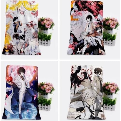 Stray Dogs Anime Figures Cartoon Product Cosplay Accessories Customized Bath Towel Washcloth Gift