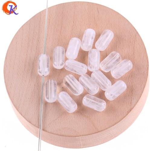 Cordial Design 640Pcs/Lot 8*16mm Acrylic Beads/Hand Made/Jewelry Accessories/White Lined Beads/Beads Making/Earring Findings