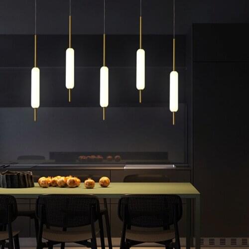 Post-modern Minimalist Designer Pendant Lights Living Room Study Bedroom Lights Nordic Model Room Hotel Bar Glass Led Hanglamp