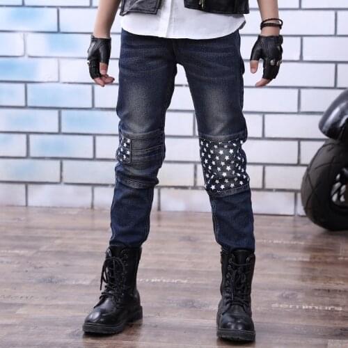 Kids Denim Pants Big Boys Stretch Joker Jeans 2020 Spring Children Pencil Leggings Autumn Clothes For 4-14 Years Male boys jeans