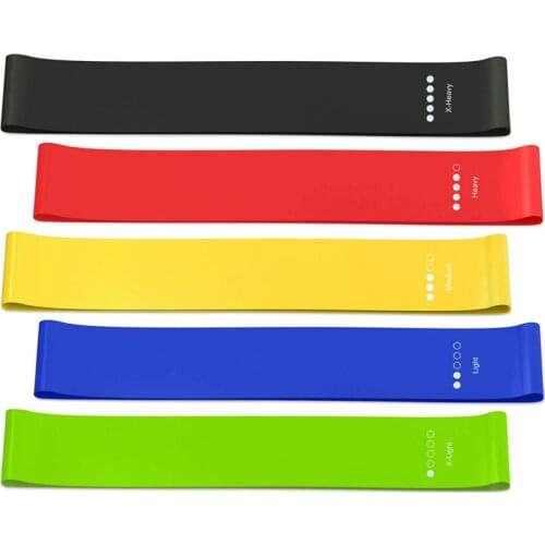 Natural Latex Resistance Exercise Bands for Home Fitness Stretching Strength Training Physical Therapy Pilates Flexbands 12"x 2"