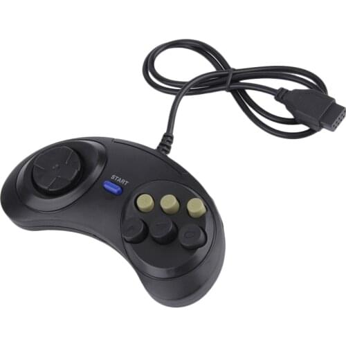 Classic Retro 6 Buttons Wired Handle Game Controller Gamepad Joystick Joypad For Sega Md2 Pc Mac Mega Drive Gaming Accessories