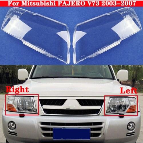 Car Front Headlight Cover Headlamp Lampshade Lampcover For Mitsubishi PAJERO V73 2003-2007 Head Lamp light glass Lens Shell Caps