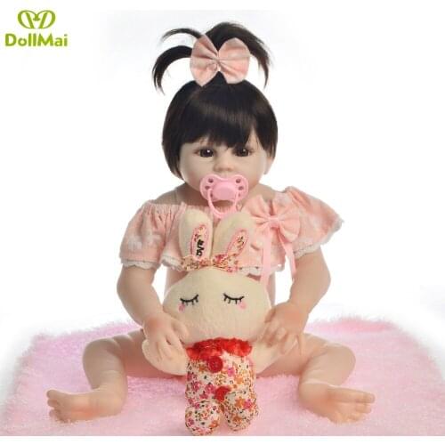 48CM bebe Reborn Dolls Realistic premie girl newborn baby Doll soft full body silicone Boneca Doll l.o.l gift toys