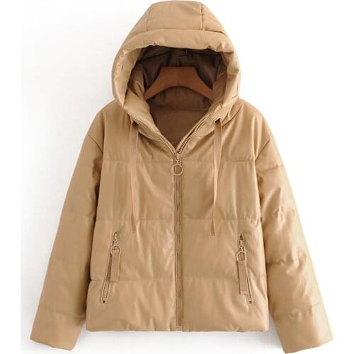 Streetwear women hooded wadded jacket 2020 fashion lady thick cotton coats causal female zipper parka girls chic wadded jacket