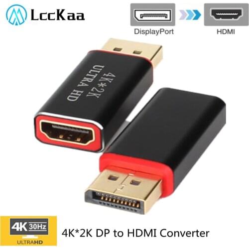 LccKaa DP To HDMI-Compatible Max 4K x 2k Display Port DP Male To HDMI-Compatible Female Adapter Black High Quality For HDTV PC