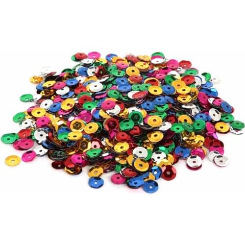 Hot Sale 4-6mm Mixed Color Round Cup Loose Sequin For DIY Clothing Accssory Craft Scrapbooking Paillettes Wedding Art Decoration