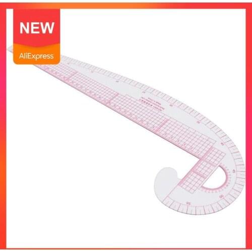 New Multi-function Plastic French Curve Sewing Ruler Measure 360 Tailor Ruler Degree Tools Bend Ruler Making Design Clothin C2W1