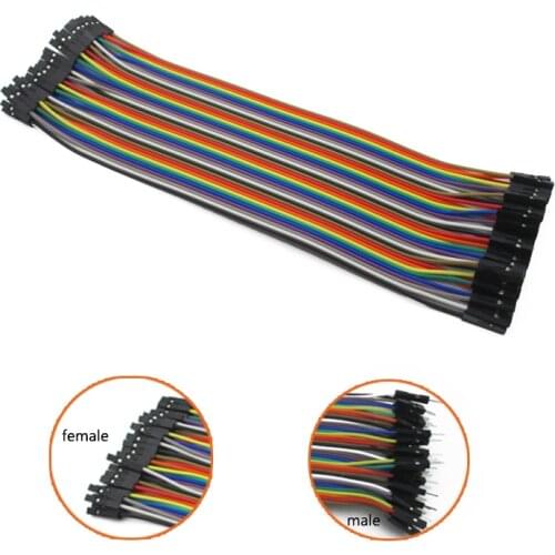 40pcs Dupont Line 10cm 20CM Copper Wire Male Male to Female Female Jumper Wire Dupont Cable 10 colors for DIY KIT RC toys