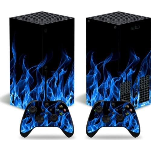 Flame Style Skin Sticker Decal Cover for Xbox Series X Console and 2 Controllers Xbox Series X Skin Sticker Viny 1
