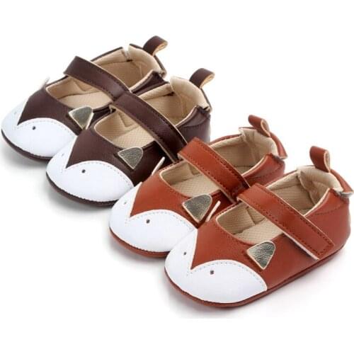 PU Cartoon Baby Shoes Newborn Boys Girls First Walkers Flats Soft Sole Non-Slip Shoes Footwear Toddler Booties