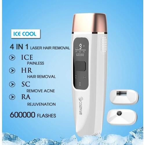 Osenyuan AI08 Professional Permanent IPL Laser Epilator 4IN1 600000 Flashes LCD Hair Remover Cold Point Painless Photoepilator