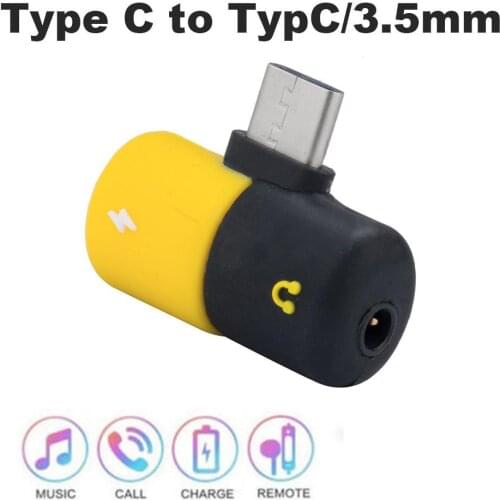 USB Type C Type-c To 3.5mm Jack Headphone Aux Adapter Charger Audio Dual 2 In 1 Converter Usb-c Earphone Music