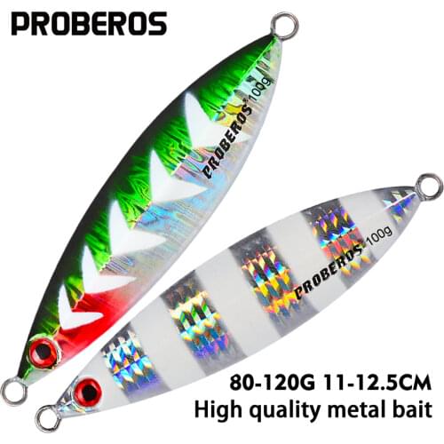 3D Eyes 1PC 80g-100g-120g Metal Fishing Lure Artificial Lead Baits Hard Wobblers Tackle 2019 PRO BEROS Style