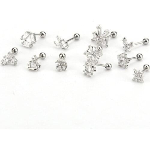 11 style 316 L Stainless Steel Cartoon Animals Stud Earrings Super Mini 1 pc sale