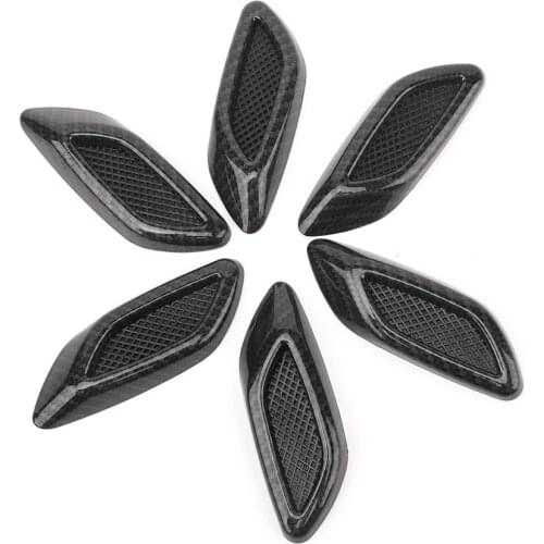 Six Sets Of Decorative Carbon Fiber Fake Vent Hood With Fender Air Intake Turbine Hood For Automobile General Decoration