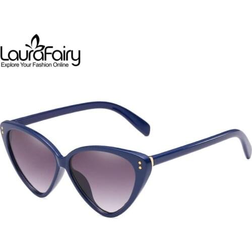 Laura Fairy Women Fashion Inverted Triangle Cateye Sunglasses Lady Shades Eyewear Sunglasses oculos de sol feminino 2018 66297
