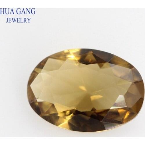 2x3~13x18mm Coffee Color Oval Shape Loose Glass Beads Synthetic Gems For Jewelry Wholesale Free Shipping