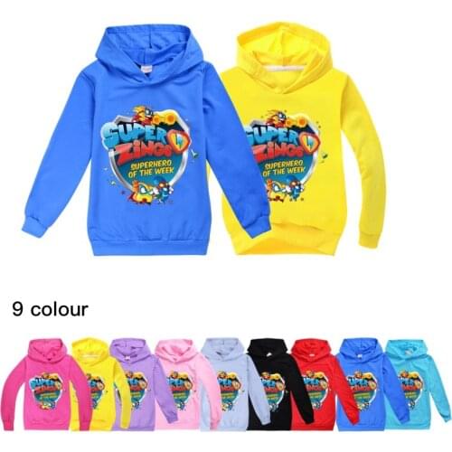 Spring Children Super Zings Serie Print Clothes Game Hoodies Baby Boy Girl Sweatshirt Kid Long Sleeve T-Shirt Top Tee Sportswear