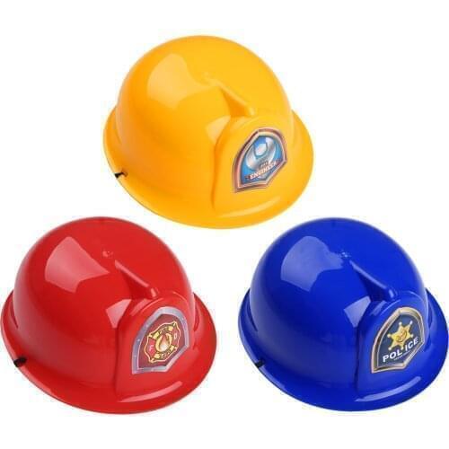 Yellow Fireman Helmet Firefighter Hats Boys Girls Pretend Role Play Fancy Dress Accessories Kids Halloween Party Role Play Props