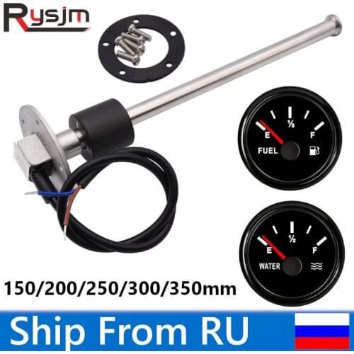 0-190ohm Car Fuel Level Gauges Sensors Boat Water Level Sensors 150/200/250/300/350 mm Fuel Sending Unit fit Fuel Guages 9-32V