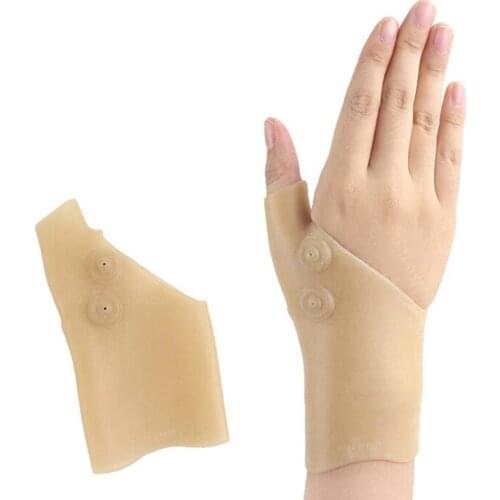 1 pc Magnetic Therapy Wrist Hand Thumb Support Gloves Silicone Gel Arthritis Pressure Corrector Massage Pain Relief Gloves