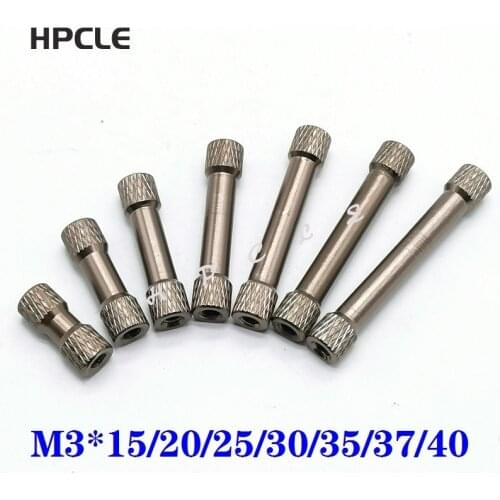 10pcs M3*15/20/25/30/35/37/40mm gray Knurled Aluminum Standoff Spacers OD=6mm Multicolor aluminum Rods for RC Parts