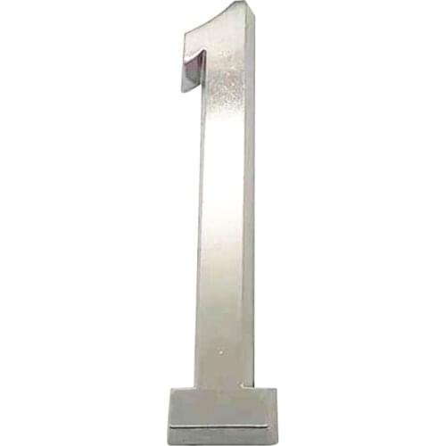 101mm Floating Modern House Number Satin Nickel Door Home Address Numbers for House Digital Outdoor Sign Plates 5 Inch. #1