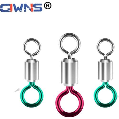 15PS Competitive titanium alloy son mother eight ring connector super tensile high speed crucian fishing tackle fishing supplies