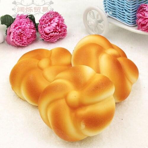 20pcs/pack Fake Food Slow Rise Squishy Squeeze Toys Realistic Soft PU Flower Bread Model Lifelike Food Squishy Kitchen Decor