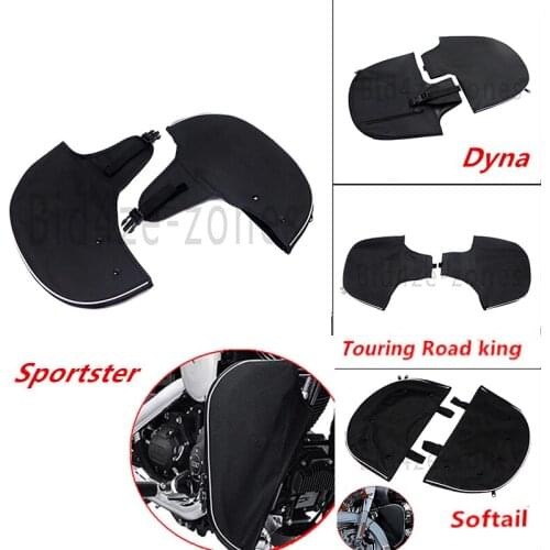 Black Motorcycle Soft Lowers Chaps Leg Warmer Protection Riders Legs&Boots For Harley Softail Touring Road king Sportster Dyna