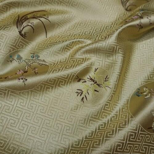 Damask jacquard tapestry satin 3D jacquard brocade fabric for dress cushion cover curtain patchwork DIY