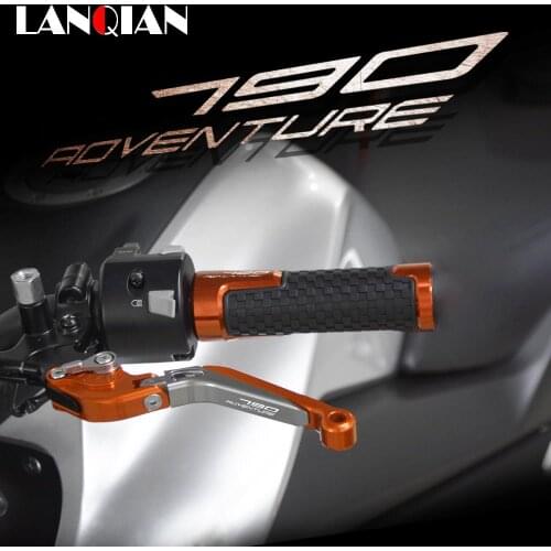 For 790 Adventure Motorcycle Aluminum Brake Clutch Levers & Handlebar Handle bar Grips 790 Adventure R 2017 2018 2019 2020