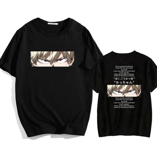 Anime My Hero Academia T Shirt Harajuku Bakugou Printed Summer Short-sleeve Male T-shirt