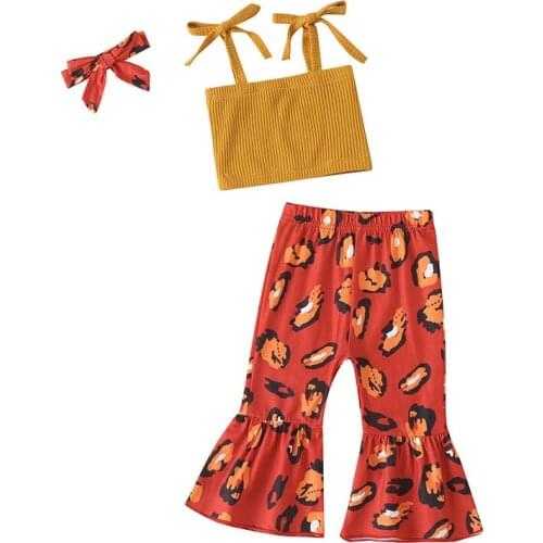 Fashion Baby Girl Clothes 3pcs Summer Baby Clothes Girls Sets Cotton Sleeveless Tops+Pants+Headband Newborn Clothing 3-18 Months