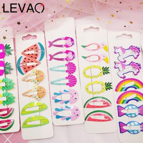Levao 2-6PC/Set BB Clip Baby Children Hair Clips Bobby Pin Barrettes Accessories For Girls Kids Hairpins Hairgrip Headdress