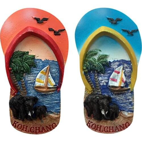 Lychee Thailand Fridge Magnet Slippers Shaped Refrigerator Magnetic Sticker Travel Souvenir Home Decoration