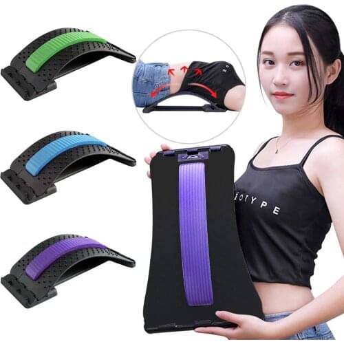 Back Massager Stretching Device Massageador Magic Support Stretch Fitness Relaxation Spine Pain Lumbar Relief Back Stretcher