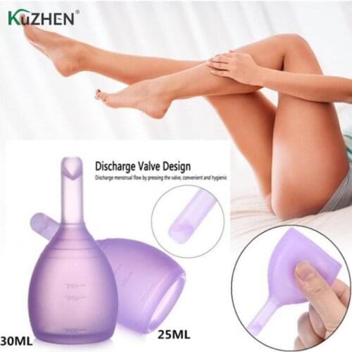 1Pc S/L Size Menstrual Cup Female Women Medical Hygiene Silicone Soft Reusable Period Menstrual Cup Leak Proof
