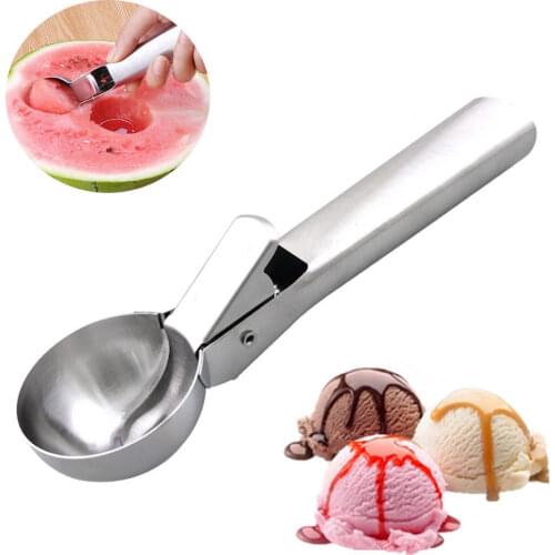Stainless Steel Ice Cream Scoop Ice Ball Maker Digger Frozen Yogurt Cookie Dough Meat Balls Kitchen Tools Watermelon Spoon